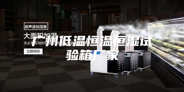 廣州低溫恒溫恒濕試驗(yàn)箱廠(chǎng)家