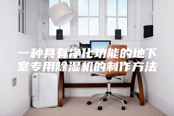 一種具有凈化功能的地下室專用除濕機的制作方法